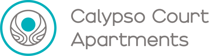 the logo for calypso court apartments at The Calypso Court Apartments